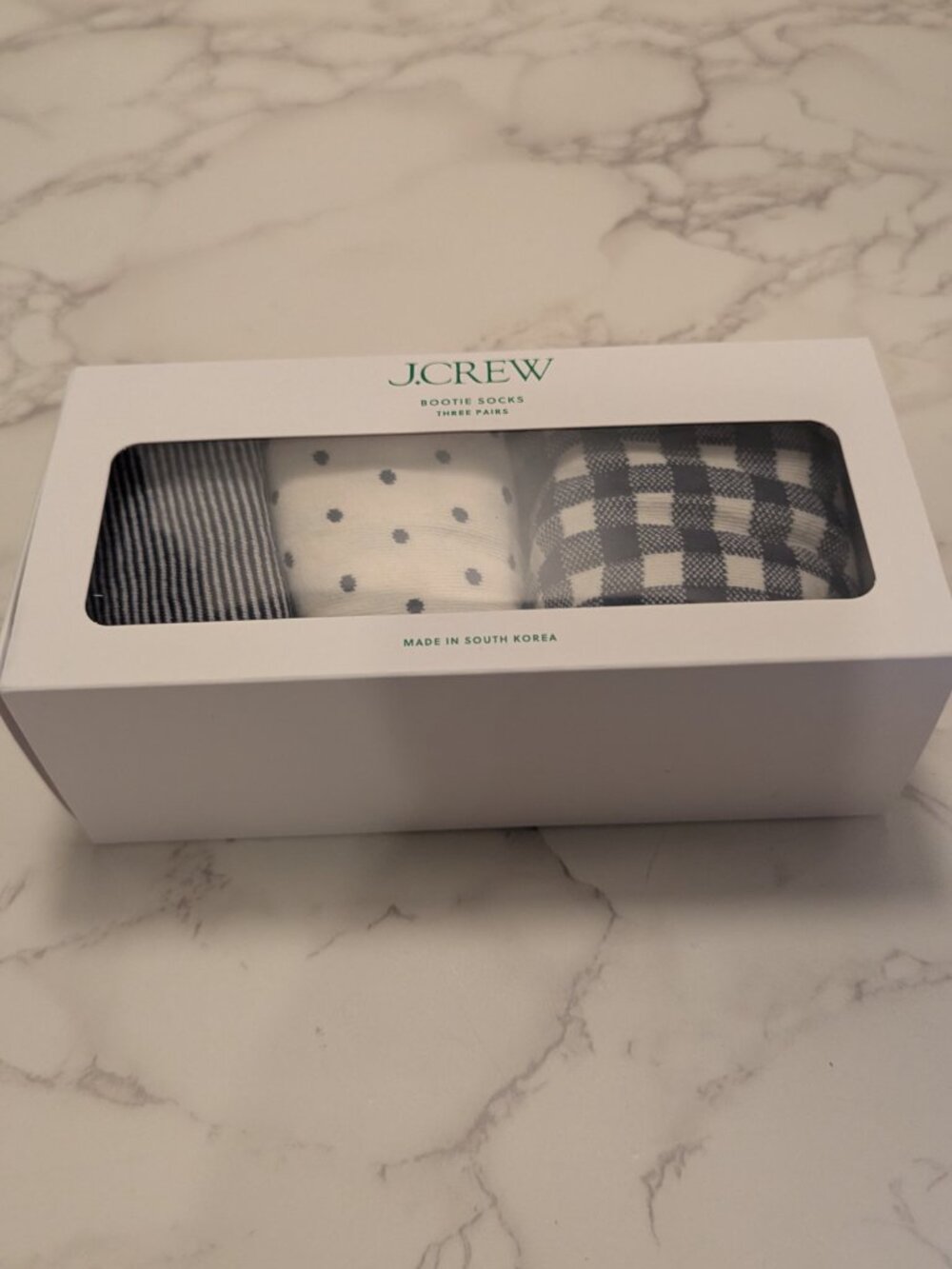 J.Crew Tartan bootie Socks three-pack - Picture 3 of 5